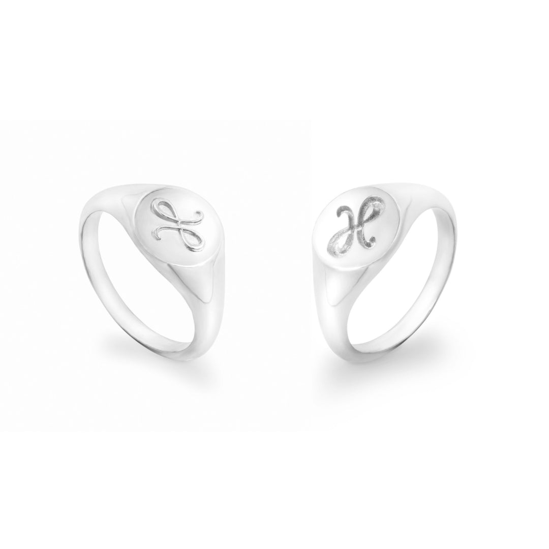 Friendship Signet Ring Set Sterling Silver – Tiafi Jewellery