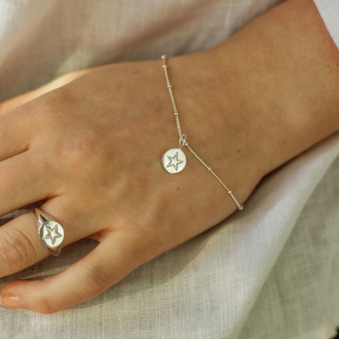 Bridal Set Star Charm Bracelets Sterling Silver Tiafi Jewellery
